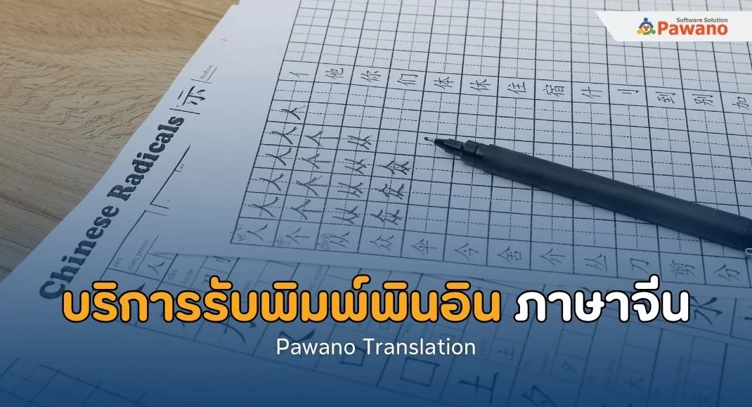 บริการรับพิมพ์พินอิน ภาษาจีน