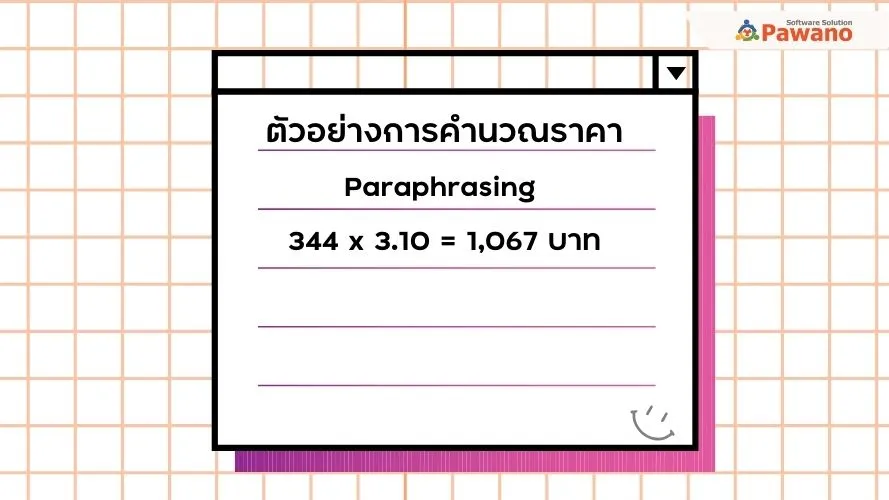 บริการรับ Paraphrasing ภาษาอังกฤษ ราคา