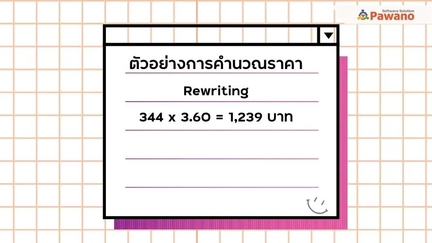 บริการรับ Rewriting ภาษาอังกฤษ ราคา